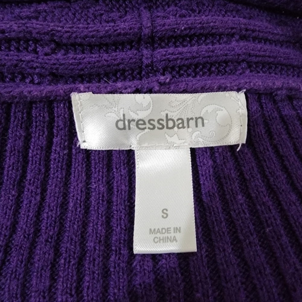 Dress Barn Purple Women's Knitted Sweater Cardigan Size S - Picture 12 of 14